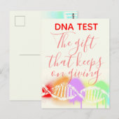 Fun Genealoge DNA test het Gift dat blijft geven Briefkaart (Voorkant / Achterkant)