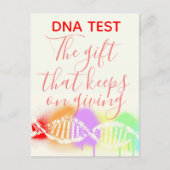 Fun Genealoge DNA test het Gift dat blijft geven Briefkaart (Voorkant)