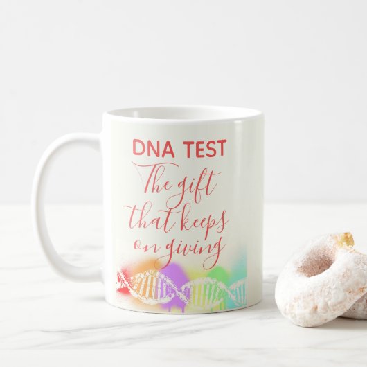 Fun Genealoge DNA test het Gift dat blijft geven Koffiemok (Met donut)