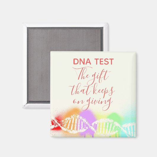 Fun Genealoge DNA test het Gift dat blijft geven Magneet (Voorkant / Achterkant)