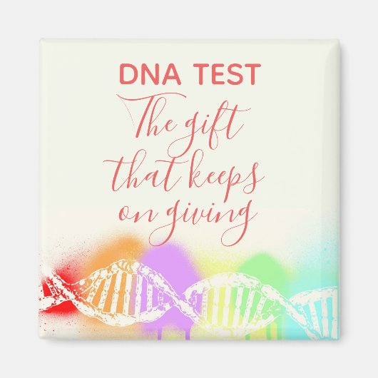 Fun Genealoge DNA test het Gift dat blijft geven Magneet (Voorkant)