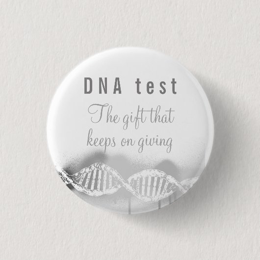 Fun Genealoge DNA test het Gift dat blijft geven Ronde Button 3,2 Cm (Voorkant)