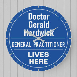 Fun General Practitioner Wall Plaque Style Grote Klok