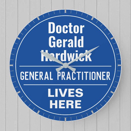 Fun General Practitioner Wall Plaque Style Grote Klok
