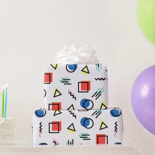 Fun Geometric Shapes Modern Graphic Art Cadeaupapier (Feestgeschenken)