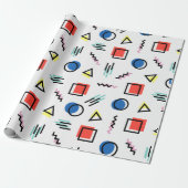Fun Geometric Shapes Modern Graphic Art Cadeaupapier (Uitgerold)