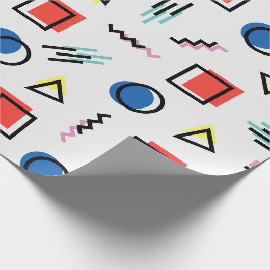 Fun Geometric Shapes Modern Graphic Art Cadeaupapier (Hoek)