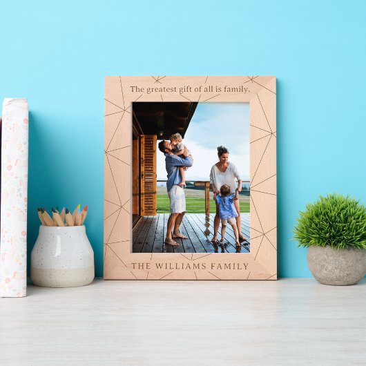 Fun geometrisch | Familienaam & prijsopgave Gegraveerde Lijstjes