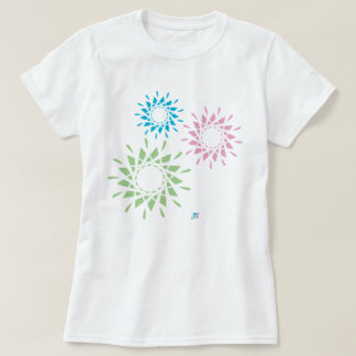 fun geometry flower t-shirt