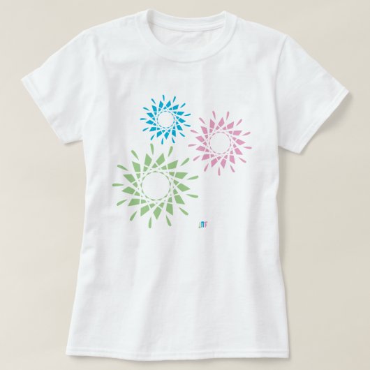 fun geometry flower t-shirt (Design voorkant)
