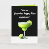 Fun Gepensioneerde Happy Hour Gepersonaliseerd Wen Kaart (Voorkant)