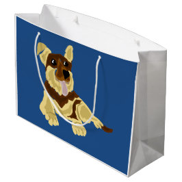 Fun German Shepherd Dog Art Design Large Cadeautasje