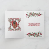 Fun German Shepherd Holiday Photo Feestdagen Kaart (Binnen)