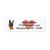 Fun German Shepherd Return Address Label (Voorkant)