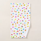 Fun gestoorde kleurrijke poka-stippen vrolijk bad handdoek (Handdoek)