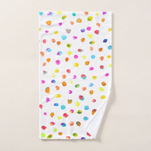 Fun gestoorde kleurrijke poka-stippen vrolijk bad handdoek (Handdoek)