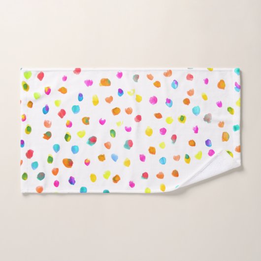Fun gestoorde kleurrijke poka-stippen vrolijk bad handdoek (Handdoek)