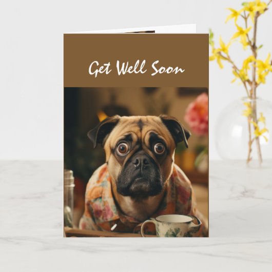 Fun Get Well Soon Niet blij dat je ziek bent Kaart (Gele Bloem)