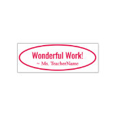 Fun "Geweldig werk!" + Naam van aangepaste aanneme Zelfinktende Stempel (Design)