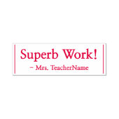 Fun "geweldig werk!" + Naam van de aannemer Rubber Zelfinktende Stempel (Design)