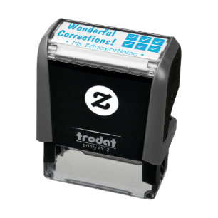 Fun "Geweldige correcties!" Rubberstempel sorteren Zelfinktende Stempel