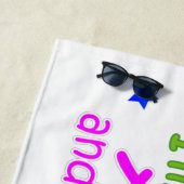 Fun Geweldige en ik ken het JOUW NAAM van WHITE Strandlaken (In situ)