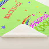 Fun GEWELDIGE en ik ken het met Rainbow op GREEN Sherpa Deken (3/4)