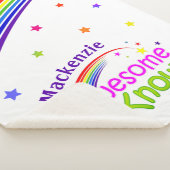 Fun GEWELDIGE en ik ken het met Rainbow op WHITE Sherpa Deken (3/4)