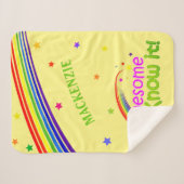 Fun GEWELDIGE en ik ken het met Rainbow op YELLOW Sherpa Deken (Voorkant (horizontaal))