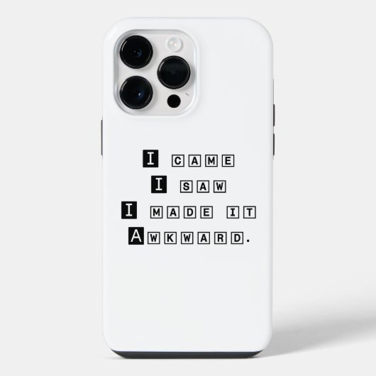 Fun Geweldige Trendy Typography Awkward Coarbeider iPhone Hoesje (Achterkant)