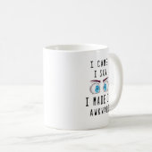 Fun Geweldige Trendy Typography Awkward Coarbeider Koffiemok (Voorkant rechts)