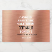 Fun Gezegde Roos Gold Foil Elke 30e verjaardag Likeurfles Etiket (Enkel label)