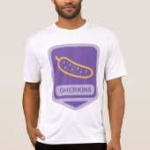 Fun Gherkin Pickle Icon Purple and Yellow T-shirt (Voorkant)