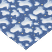 Fun Ghost Blue Sky Halloween Night Star Waterverf Tafelkleed (Gekanteld)