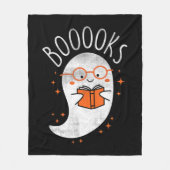 Fun Ghost Book Reading Halloween Cute Teacher Top Fleece Deken (Voorkant)