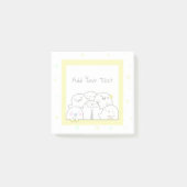 Fun Ghost Family Custom Girly Yellow Design Post-it® Notes (Voorkant)