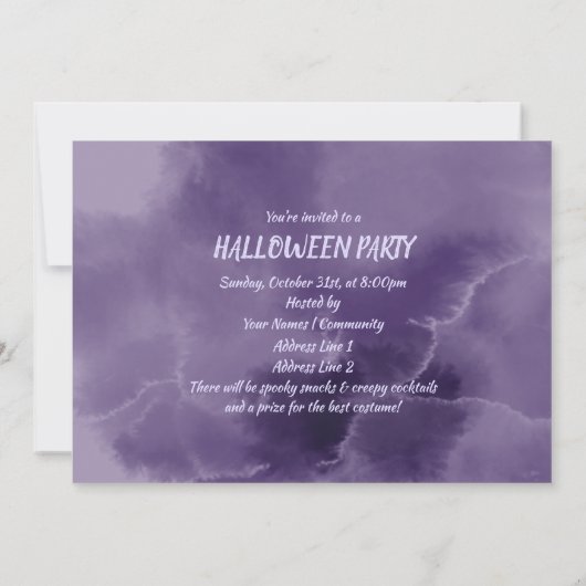 Fun Ghost, Jack O'Lantern, Bat Halloween Party Kaart (Achterkant)