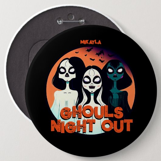 Fun Ghouls Night Out Ronde Button 6,0 Cm (Voorkant /achterkant)