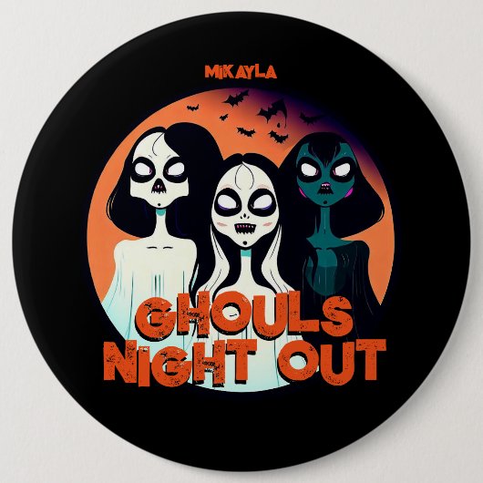 Fun Ghouls Night Out Ronde Button 6,0 Cm (Voorkant)