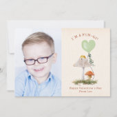 Fun-gi Paddenstoelen Valentijn Pun Foto Kaart (Voorkant)