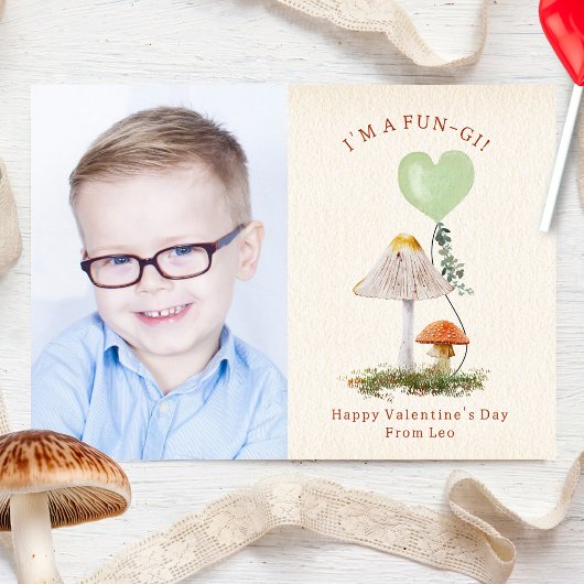 Fun-gi Paddenstoelen Valentijn Pun Foto Kaart