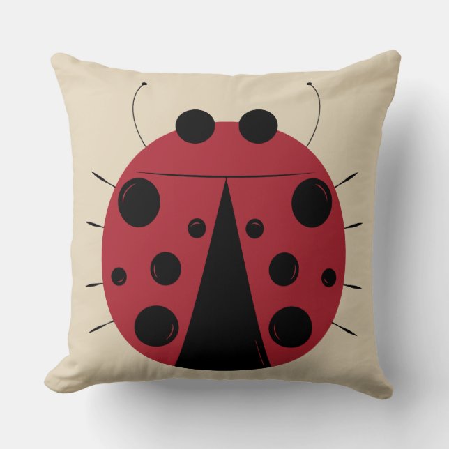 Fun Giant Ladybug Design Sierkussen (Voorkant)