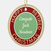 Fun Gift! Gelukkig kerstversiering in ruste Keramisch Ornament (Links)