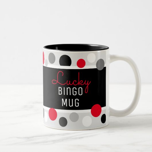 Fun Gift! Lucky Bingo Mok Two-Tone Koffee Mok (Rechts)