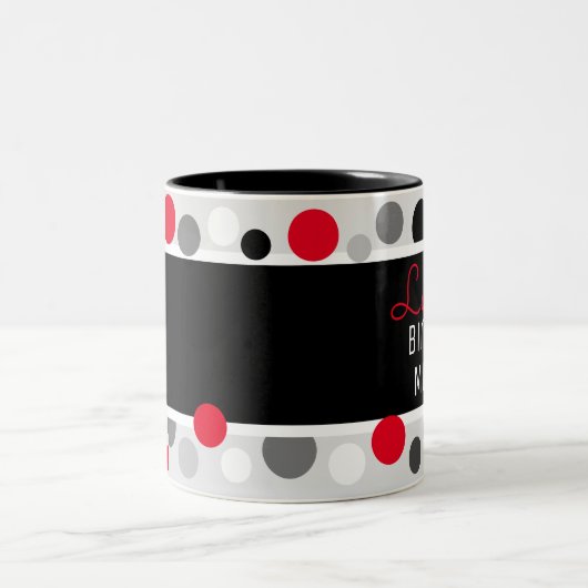 Fun Gift! Lucky Bingo Mok Two-Tone Koffee Mok (Center)