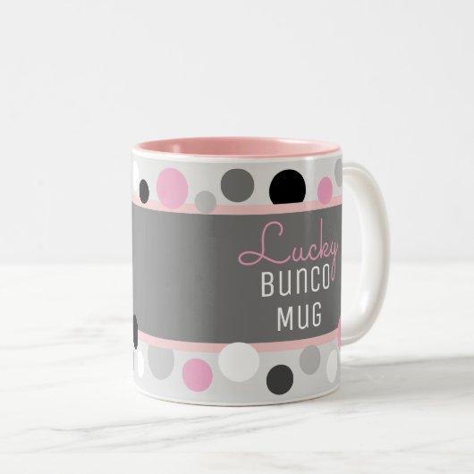 Fun Gift! Lucky Bunco Mok Two-Tone koffee Mok (Voorkant rechts)