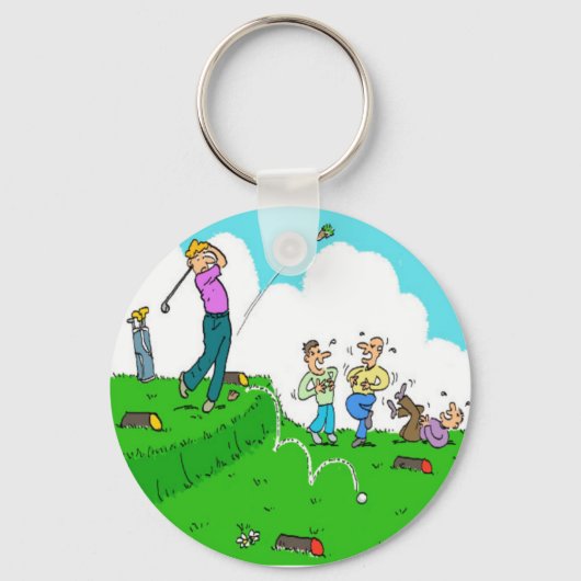 Fun Gift voor Golfer. Golf Player heeft Slecht T-s Sleutelhanger (Voorkant)