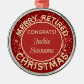 Fun Gift! Vroege kerstversiering in ruste Metalen Ornament (Voorkant)