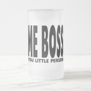 Fun Gifts for Bosses : Ik sla je kleine persoon Matglas Bierpul