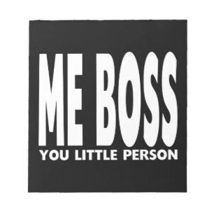 Fun Gifts for Bosses: Ik sla je kleine persoon ove Notitieblok